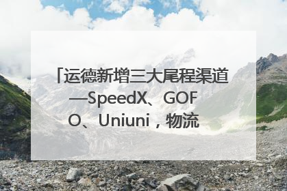 运德新增三大尾程渠道—SpeedX、GOFO、Uniuni，物流效率跃升50%！