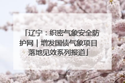 辽宁：织密气象安全防护网｜增发国债气象项目落地见效系列报道