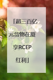 超三百亿元货物在厦享RCEP红利
