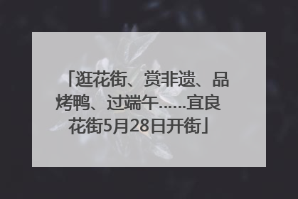 逛花街、赏非遗、品烤鸭、过端午……宜良花街5月28日开街