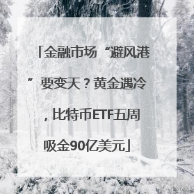 金融市场“避风港”要变天？黄金遇冷，比特币ETF五周吸金90亿美元