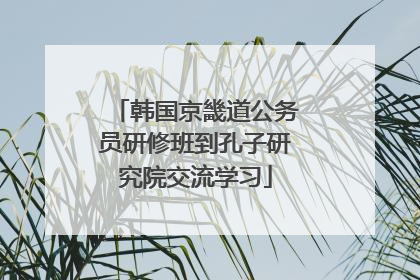 韩国京畿道公务员研修班到孔子研究院交流学习