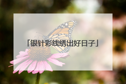 银针彩线绣出好日子