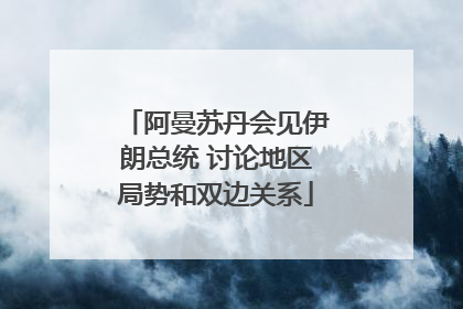 阿曼苏丹会见伊朗总统 讨论地区局势和双边关系
