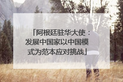 阿根廷驻华大使：发展中国家以中国模式为范本应对挑战