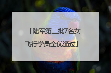 陆军第三批7名女飞行学员全优通过