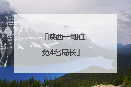 陕西一地任免4名局长