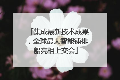 集成最新技术成果，全球最大智能铺排船亮相上交会