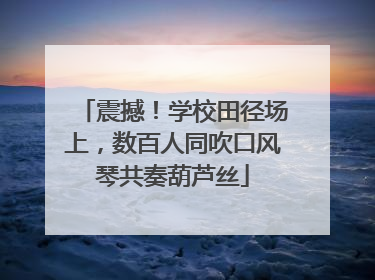 震撼！学校田径场上，数百人同吹口风琴共奏葫芦丝