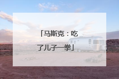 马斯克：吃了儿子一拳
