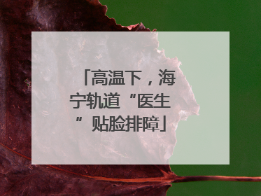 高温下，海宁轨道“医生”贴脸排障