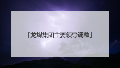 龙煤集团主要领导调整