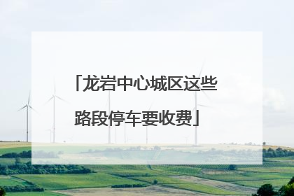 龙岩中心城区这些路段停车要收费