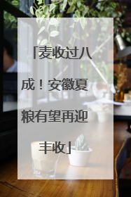 麦收过八成！安徽夏粮有望再迎丰收