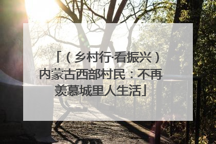 （乡村行·看振兴）内蒙古西部村民：不再羡慕城里人生活