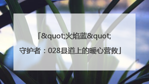 "火焰蓝"守护者：028县道上的暖心营救