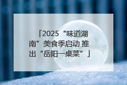 2025“味道湖南”美食季启动 推出“岳阳一桌菜”