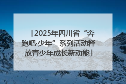 2025年四川省“奔跑吧·少年”系列活动释放青少年成长新动能