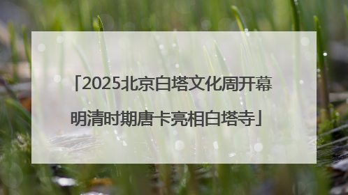 2025北京白塔文化周开幕 明清时期唐卡亮相白塔寺