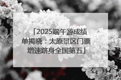 2025端午游成绩单揭晓：太原景区门票增速跻身全国第五