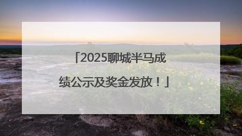 2025聊城半马成绩公示及奖金发放！