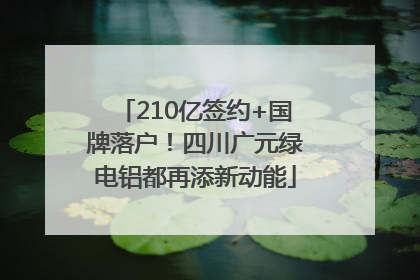 210亿签约+国牌落户！四川广元绿电铝都再添新动能