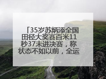 35岁苏炳添全国田径大奖赛百米11秒37未进决赛，称状态不如以前，全运会争取上替补