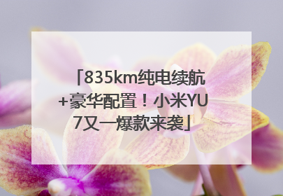 835km纯电续航+豪华配置！小米YU7又一爆款来袭
