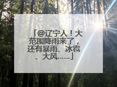@辽宁人！大范围降雨来了，还有暴雨、冰雹、大风……