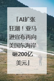 AI扩张狂潮！亚马逊宣布再向美国东海岸砸200亿美元