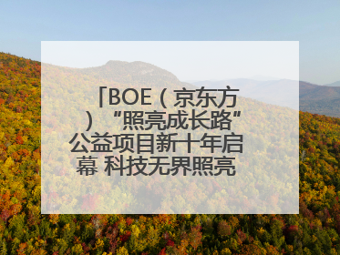 BOE（京东方）“照亮成长路”公益项目新十年启幕 科技无界照亮美好未来