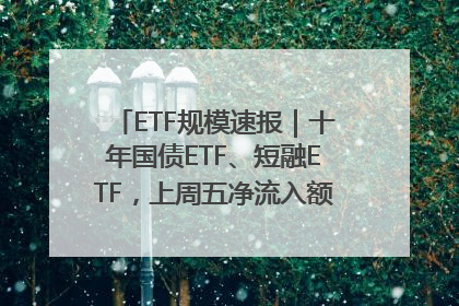 ETF规模速报｜十年国债ETF、短融ETF，上周五净流入额均超20亿元