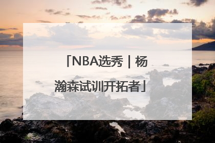 NBA选秀｜杨瀚森试训开拓者